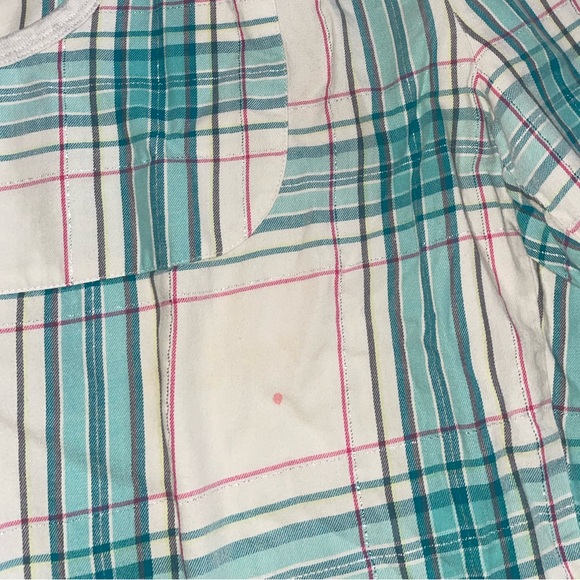 Victoria's Secret Woman’s Plaid Pajama Bottoms - Cream and Blue - Picture 6 of 6